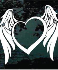 Heart angel wings decal sticker