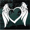 Heart angel wings decal sticker