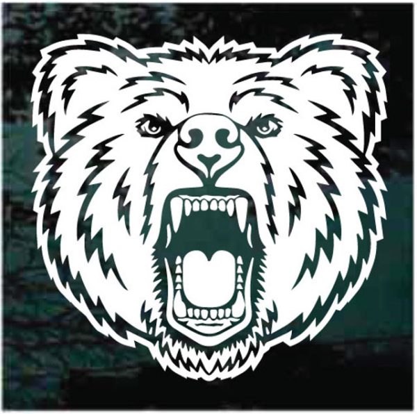 Bear Head Decal Sticker