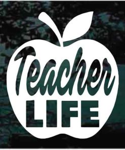 Teacher life apple decal sticker