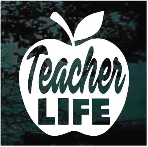 Teacher life apple decal sticker