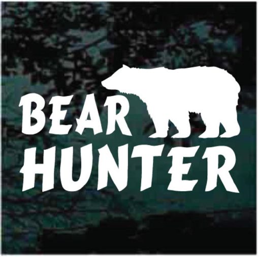 Bear hunter hunting decal sticker