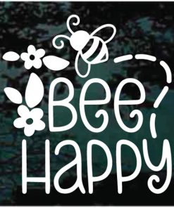 Bee Happy bee decal sticker