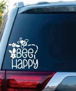 Bee Happy bee window decal Sticker