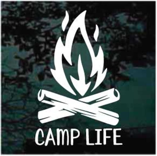 Cam Life camp fire decal sticker