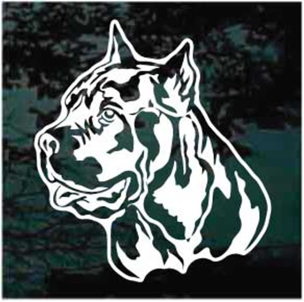Cane corso italian mastiff head dog decal sticker