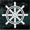 Captains wheel ship decal sticker