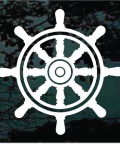 Captains wheel ship decal sticker