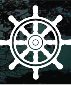 Captains wheel ship decal sticker
