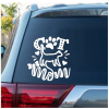 Cat mom love paw print decal Sticker