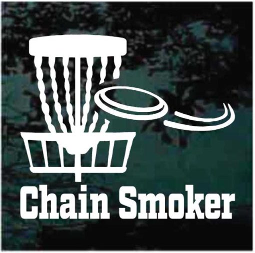 Chain Smoker Disc Golf Decal Sticker