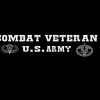 Combat Veteran US Army - Windshield Banner Decal Sticker
