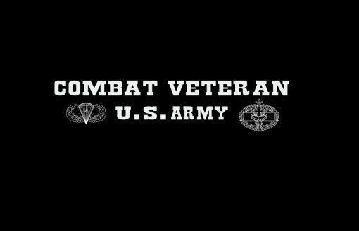 Combat Veteran US Army - Windshield Banner Decal Sticker