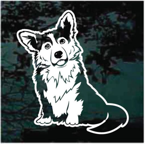 Corgi Sitting Dog Decal Sticker