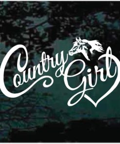 Country Girl Horse Head Decal Sticker