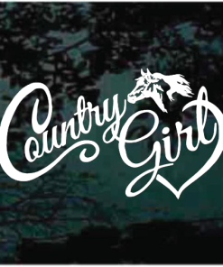 Country Girl Horse Head decal Sticker