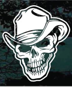 Cowboy Skull hat deal sticker