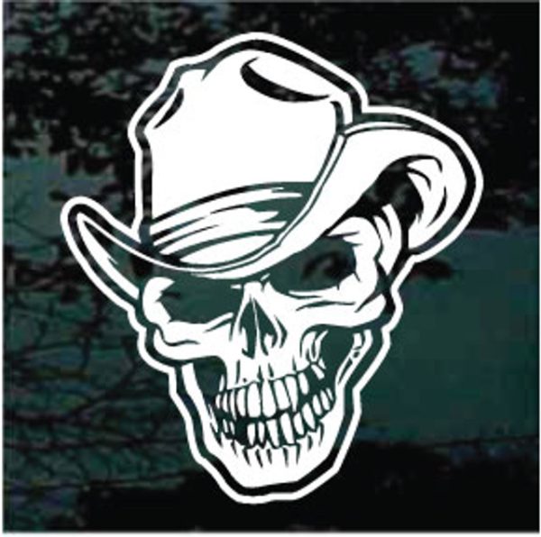 Cowboy Skull hat deal sticker