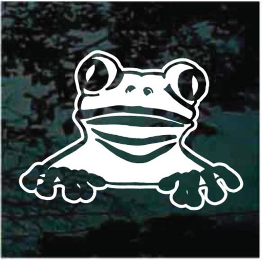 Frog Peeking decal sticker