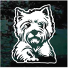 Cute Westie Head Decal Sticker