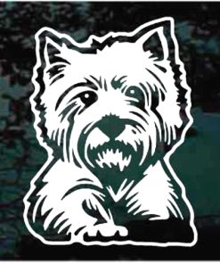Cute Westie Head Decal Sticker