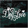 Dog Love Heart paws Fancy Decal Stickers