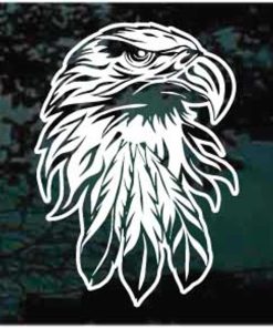 Eagle Head feathers decal sticker