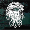 Eagle Head feathers window decal Sticker