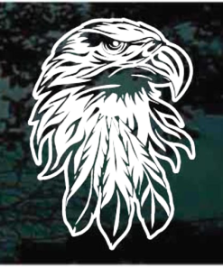 Eagle Head feathers window decal Sticker