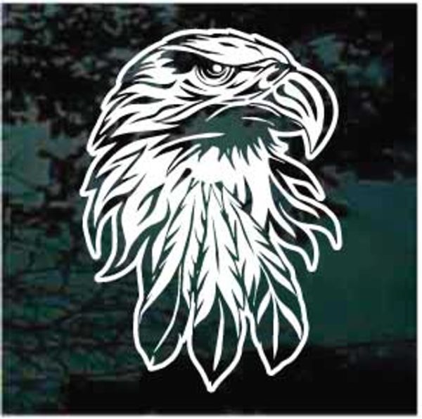Eagle Head feathers decal sticker