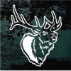 Elk head hunting decal sticker