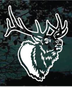 Elk head hunting decal sticker