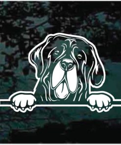 English Mastiff Peeking Dog Decal Sticker