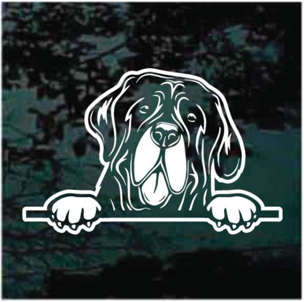 English Mastiff Peeking Dog Decal Sticker