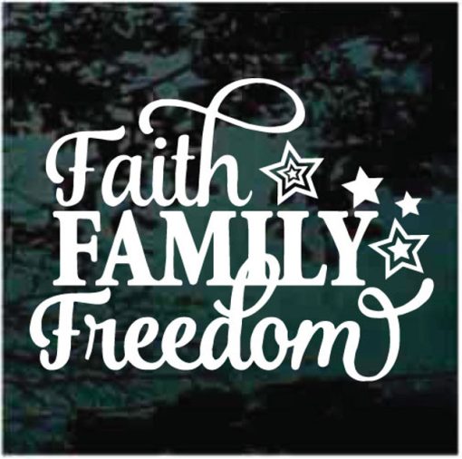Faith Family Freedom Decal Sticker