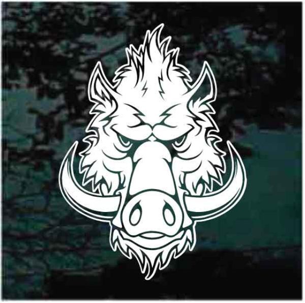 Wild Boar Head decal sticker