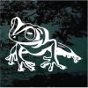 Frog squatting cute frog decal sticker