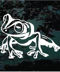 Frog squatting cute frog window decal Sticker