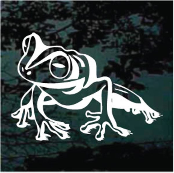 Frog squatting cute frog decal sticker