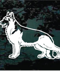 German Shephard Alert Stance Decal Sticker