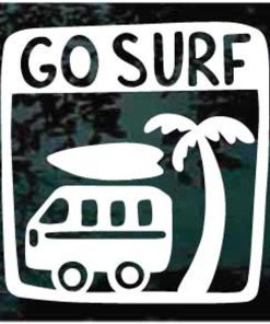 Go surf van palm tree decal sticker