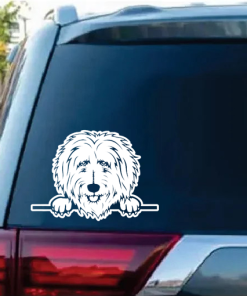 Goldendoodle Peeking Decal Sticker