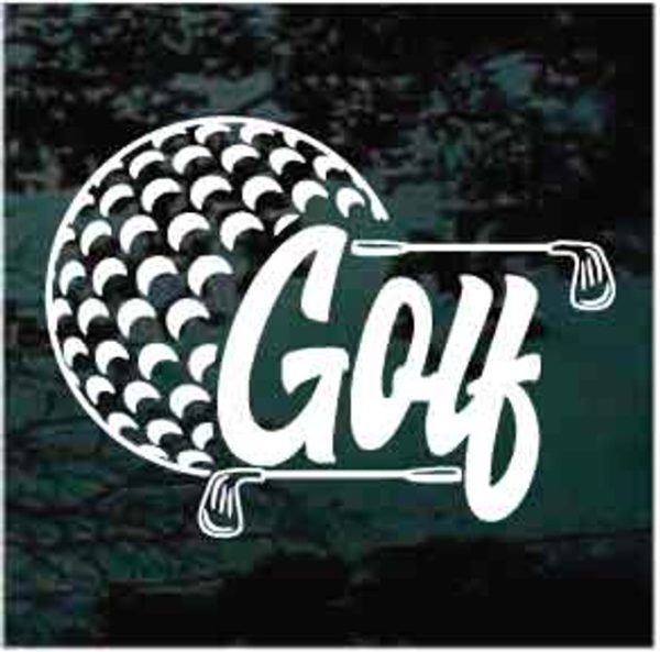 Golf Golfer golfing Golf Ball Decal sticker