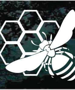 Honeybee hive honeycomb decal sticker
