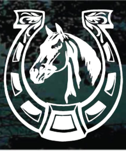 Horseshoe Horse head Horse decal Sticker a4