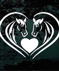 Horse love hearts Horse decal Sticker a4