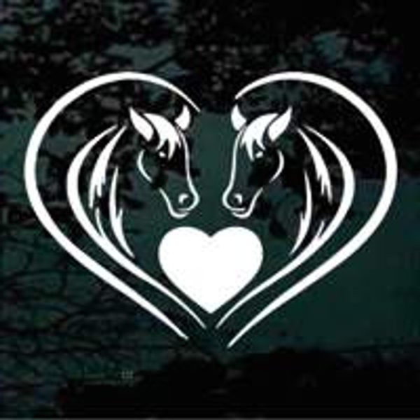 Horse love hearts Horse decal sticker a4