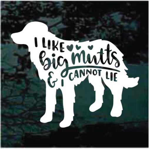 I like big mutts Dog Decal Sticker