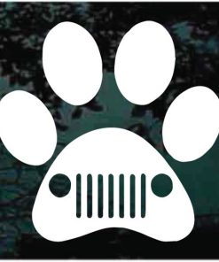 Jeep Paw Print Grill Dog Decal Sticker