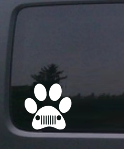 Jeep Paw Print Grill Dog Decal Sticker